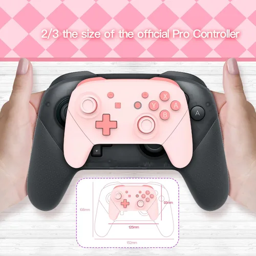 Vista 2 de JOYTORN Mini Switch Wireless Controller for Nintendo SwitchSwitch OLEDLite,Switch Pro Controller with Wake-upNFCMotin ControlDual Vibration,Switch