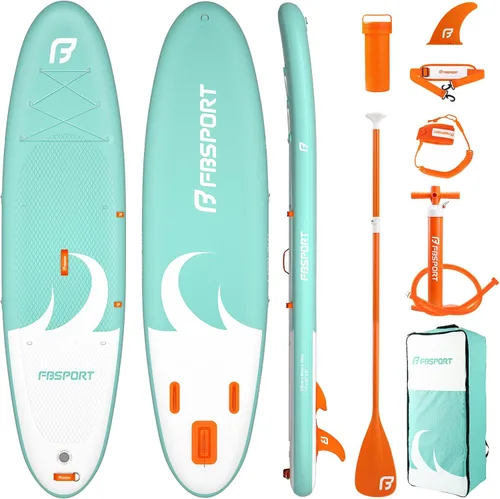 Vista 12 de FBSPORT Tabla de remo de pie prémium de 11 pies, tabla de yoga con accesorios de SUP y bolsa de transporte, amplia posición, control de surf