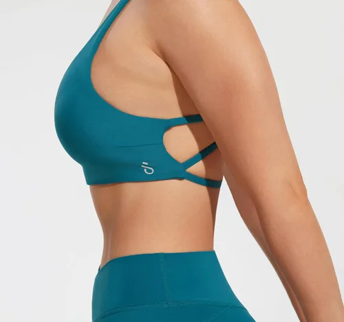 Vista 3 de JOYSPELS Brasier deportivo de entrenamiento para mujer, tirantes cruzados en la espalda, tops cortos casuales con almohadillas extraíbles