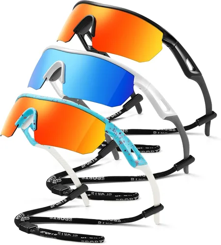 Vista 29 de Kids Sunglasses Youth Baseball Sunglasses for Boys Girls 3-12 Polarized Softball Sports Goggles UV Protection