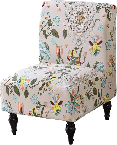 Vista 23 de Funda para Silla de Acento sin Brazos, Funda Elástica para Silla Súper Ajuste, Funda Protectora de Muebles para Silla sin Brazos para Sala de Estar