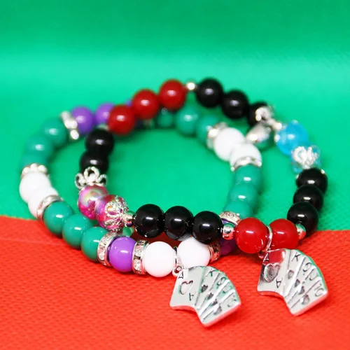 Vista 3 de Joker TS Beads Pulseras Fans Amistad para Parejas Araña Magnética a juego