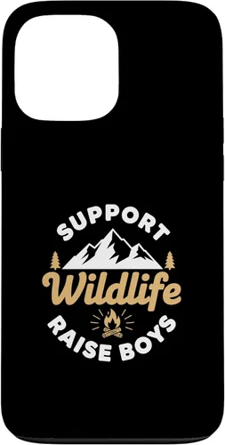 Vista 24 de Parent Support Wildlife Raise Boys - Mom Dad Outdoors Case for iPhone 16