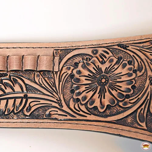 Vista 7 de Hilason Western Right Hand Gun Holster Rig 22 Cal Leather Cowboy