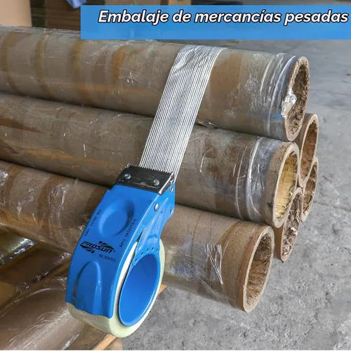 Vista 6 de BOMEI PACK Cinta de Embalar de 2 Pulgadas con Dispensador, Cinta de Embalaje Reforzada de Monofibra de Vidrio con Hilo para Envío, 3 Rollos x 5.5