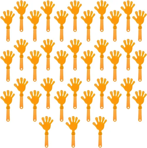 Vista 9 de 36 pinzas de mano negras de 7.5 pulgadas para hacer ruido, regalos de fiesta, plástico para eventos deportivos, bailar, baile, baloncesto, fútbol