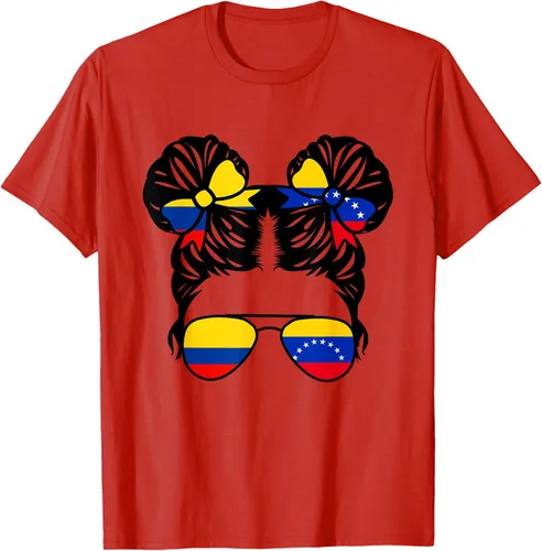 Vista 84 de Camiseta Half Colombian Half Venezolan Girl Colombia Kids Heritage, Gris