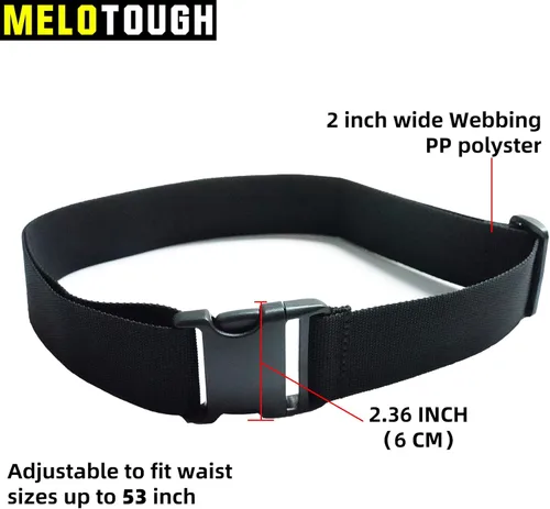 Vista 6 de MELOTOUGH Cinturón de herramientas acolchado con anillo en D, cintura ajustable de 33 a 47 pulgadas de grosor, acolchado de espuma cómodo (XL) +
