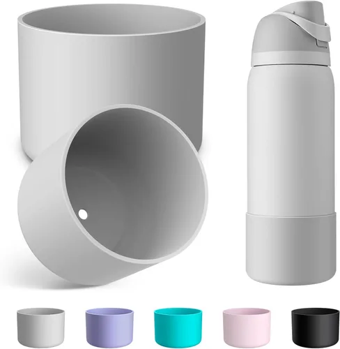 Vista 29 de 2 botas de silicona para botella de agua Owala de 24 onzas, 32 onzas, 40 onzas, funda protectora antideslizante para botellas de agua de acero