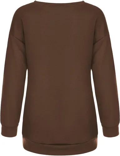 Vista 7 de Sudaderas de gran tamaño para mujer, diseño de delfín, cuello redondo, manga larga, cómoda, para otoño