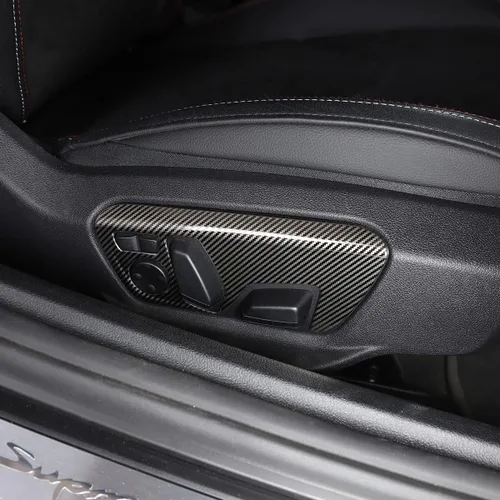Vista 3 de Daeiclru Cubierta de panel de botón de ajuste de asiento para Toyota Supra GR A90 A91 MK5 2018-2022, cubierta de panel de interruptor de botón