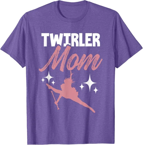 Vista 11 de Twirler Mom Baton Twirl Mother Majorette Twirling Camiseta, Negro, S