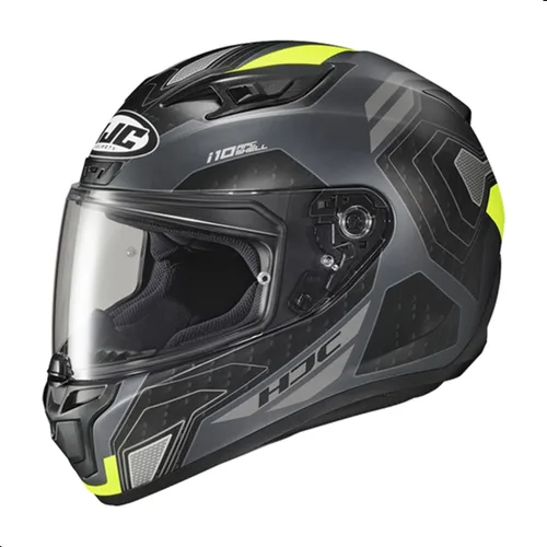 Vista 2 de Casco integral HJC i10 Sonar para moto con visor HJ-31 Pinlock, aprobado por DOT y SNELL (MC2SF, XS)