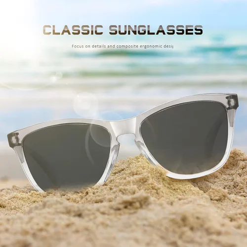 Vista 5 de Gafas de sol polarizadas para mujer, lentes de sol de diseño moderno con espejo, protección UV400, gafas de sol