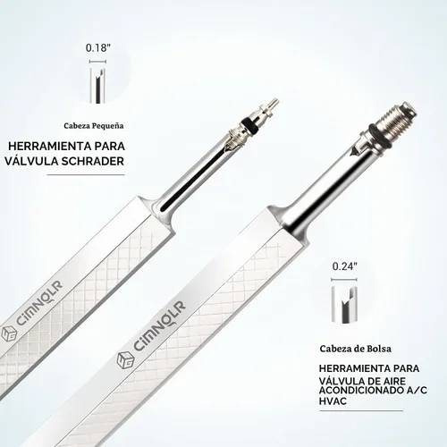 Vista 3 de Kit de herramientas de extracción de vástago de válvula de neumático, incluye herramienta de extracción de núcleo de válvula Presta mejorada 18 PCS
