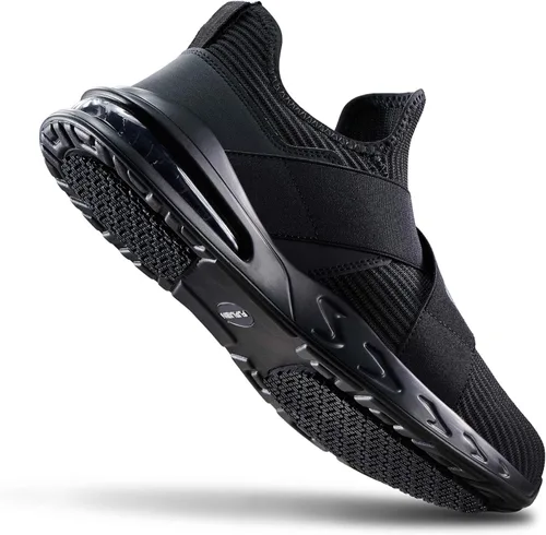 Vista 3 de Furuian Zapatos antideslizantes para hombre, para servicio de alimentos, sin cordones, para cocina, restaurante, zapatos de chef antideslizantes