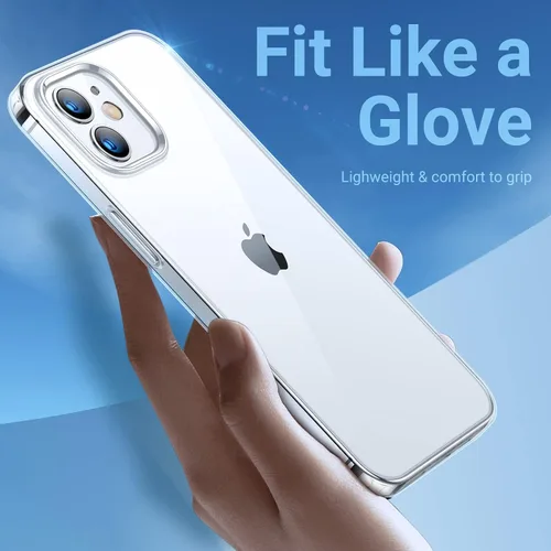Vista 6 de TORRAS Funda transparente compatible con iPhone 12 Mini, [claridad de larga duración] Fundas delgadas pero duraderas de silicona suave para iPhone
