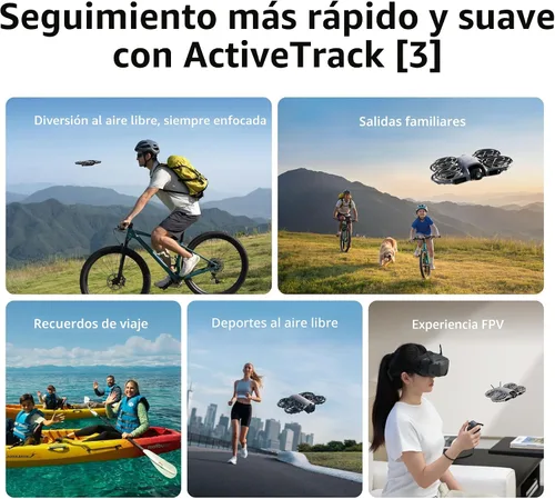 Vista 3 de DJI Neo 2 (Solo dron), dron 4K ligero y plegable con cámara, despegue y aterrizaje en la palma, control por gestos, ActiveTrack, detección