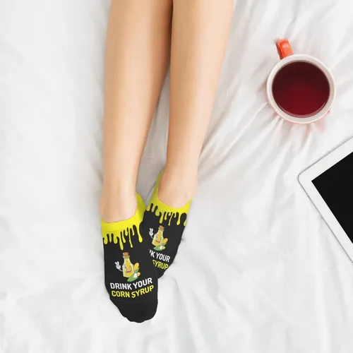 Vista 5 de devor Ankle Socks Invisible Socks for Girls Pack Ankle Sock Humor Drink Your Corn Syrup Socks