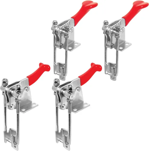 Vista 12 de POWERTEC 48 pulgadas universal T-Track 2PK con abrazadera de palanca de sujeción horizontal 4 unidades y placa de montaje para plantillas
