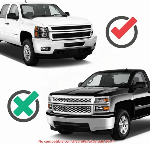 Vista 4 de Juego de montaje de faros compatible con Chevy Silverado 1500 2007 2008 2009 2010 2011 2012 2013, Silverado 2500HD 3500 07-14, faro con arnés