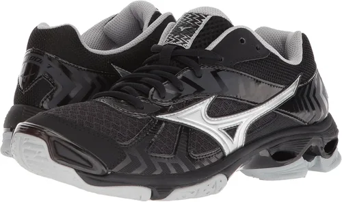 Vista 4 de Mizuno Wave Bolt 7 Mujeres Negro-Plata 115 NegroPlata
