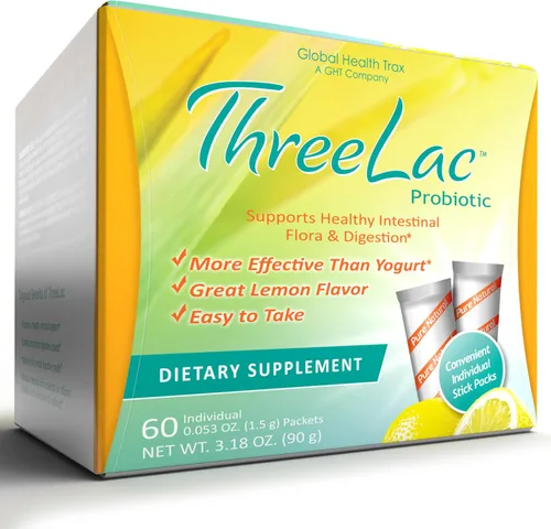Vista 14 de Global Health Trax GHT - Mezcla de bebida en polvo probiótica de limón FiveLac, probióticos para mujeres, hombres y niños, apoyo y eliminación