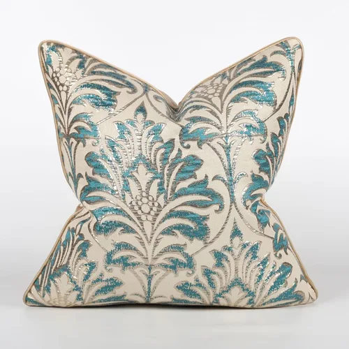 Vista 2 de Lently Funda de cojín cuadrada de alta precisión jacquard moderna para sofá, decoración del hogar, 18 x 18 pulgadas (diamante beige)