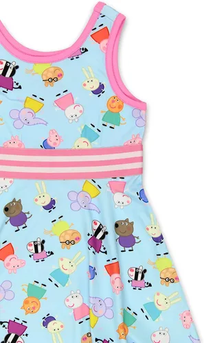 Vista 5 de Peppa Pig Toddler Girls Fit and Flare Ultra Soft Dress