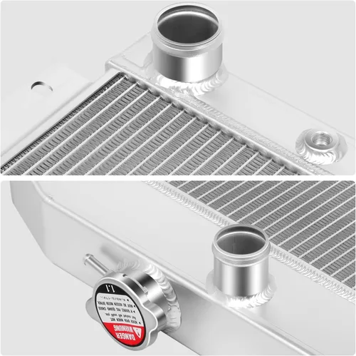 Vista 4 de DNA Motoring RA-CHEVYT47-3 - Radiador de aluminio completo de 3 filas compatible con modelos 47-54 Pickup/Suburban L6, 19.75 x 20.75 x 2.25