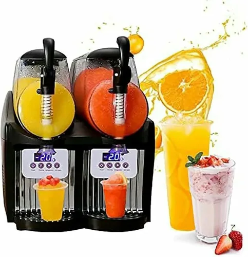 Vista 3 de Máquina comercial de granizado de hielo, tanque de 2.5Lx2 Máquina profesional de granizado congelado, refrigeración eficiente, para el hogar, hotel