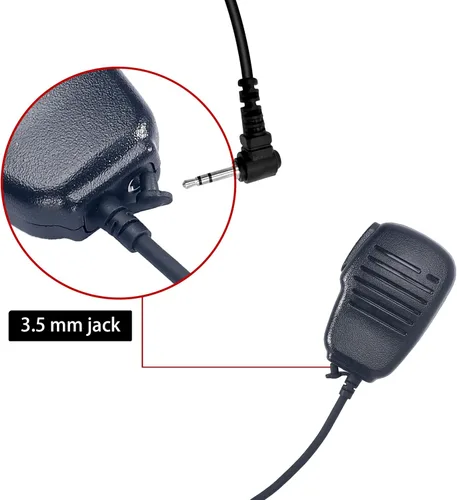 Vista 3 de Motorola XPR 3500e Mic/Micrófono, XPR 3000 3300 3300e 3500 Micrófono de altavoz compatible con Motorola Walkie Talkie Radios bidireccionales Solapa