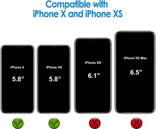 Vista 2 de YmhxcY Funda para iPhone X, iPhone Xs, a prueba de golpes, a prueba de caídas, a prueba de polvo, 3 capas, duradera, funda de teléfono de protección