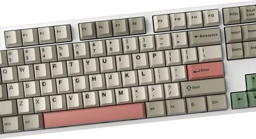 Vista 23 de Owpkeenthy Teclas de carbono retro perfil SA de 150 teclas personalizadas de ABS Doubleshot Juego de teclas con barra espaciadora dividida
