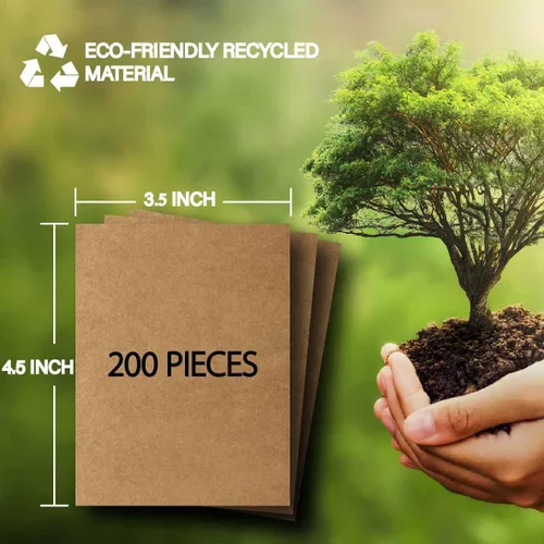 Vista 5 de ANSSDO - Paquete de 200 hojas de cartón para tarjetas intercambiables, protectores de envío Escudos de envío de tarjetas de cartón corrugado