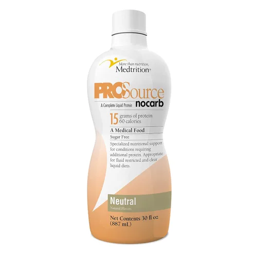 Vista 10 de Péptidos de colágeno líquido tipo I, III, 0.53 oz de proteína por onza. Prosource NoCarb Berry Punch Bottle Medtrition
