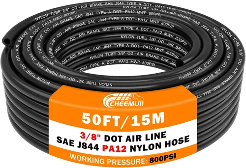 Vista 11 de CheeMuii 30 pies 1/4 línea de aire DOT 1/4" PA12 tubo neumático de nylon 9.1 metros 1/4 pulgada OD tubo de aire neumático tubo de línea de aire