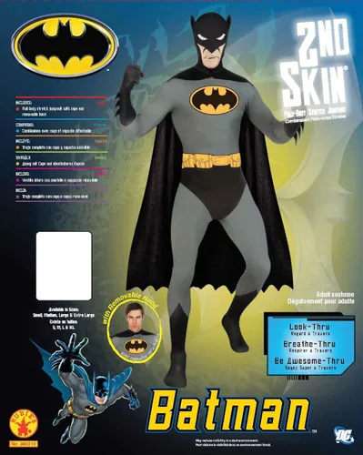Vista 4 de Batman Skin Suit Costume for Adults