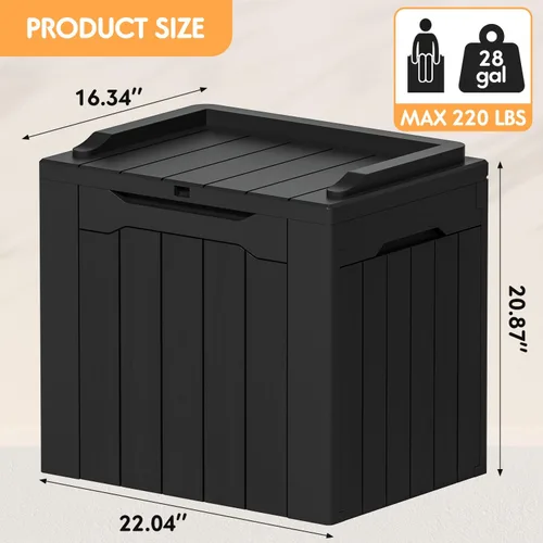 Vista 3 de YESHOMY Contenedores de almacenamiento de plástico de 30 galones con tapa, organizadores de cajas apilables para sala de estar, oficina, dormitorio
