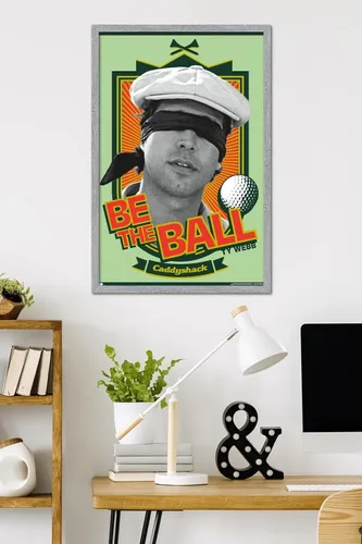 Vista 25 de Trends International Caddyshack - Póster de pared Be the Ball, 14.725 x 22.375 pulgadas, versión enmarcada de madera de granero