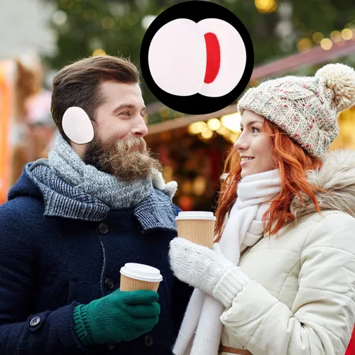 Vista 6 de SATINIOR 6 pares de orejeras de forro polar sin banda para las orejas, fundas de invierno unisex