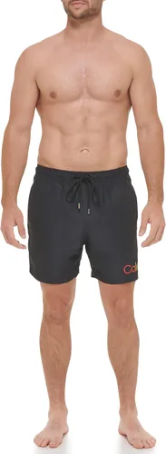 Vista 4 de Calvin Klein Traje de baño sólido con cordón de secado rápido con protección UV estándar para hombre