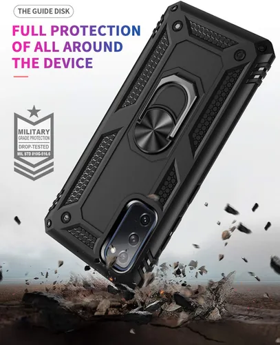 Vista 4 de Funda de grado militar para Samsung Galaxy S20 FE Funda Galaxy S20 FE 5G Funda 360 metal giratorio anillo soporte soporte Armadura resistente a