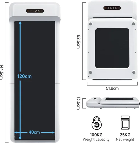 Vista 7 de Cinta de caminar plegable WALKINGPAD C2, cinta de correr colorida para debajo del escritorio para la oficina en casa, diseño elegante y compacto,