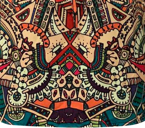 Vista 6 de Blusas y tops para mujer, estilo bohemio, con hombros descubiertos, ropa holgada con estampado africano, para mujer