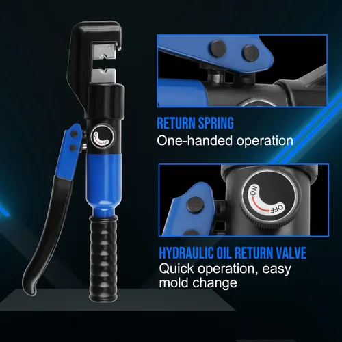 Vista 5 de Lichamp - Herramienta hexagonal para cable de acero inoxidable para cuerda de 1/8" y 3/16" Hydraulic swaging crimping tool, hand operated steel