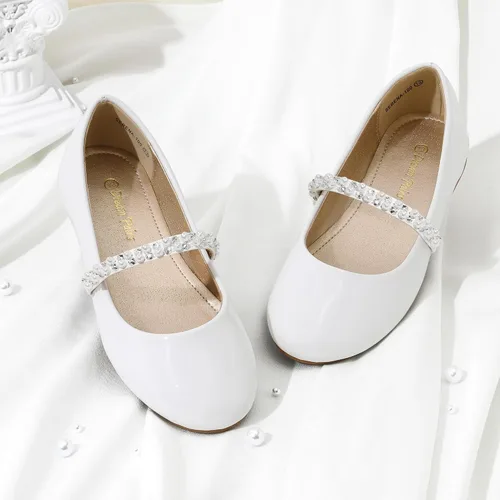 Vista 5 de DREAM PAIRS Zapatos de vestir Mary Jane para niñas, zapatos planos de bailarina para boda, fiesta (bebéniño pequeñoniño grande)