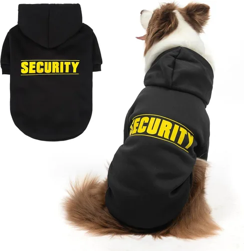 Vista 44 de SCENEREAL Sudaderas con capucha de seguridad para perros de tamaño pequeño, mediano y grande, ropa de felpa cepillada con gorro, abrigo de algodón