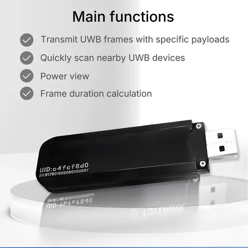 Vista 3 de Heltec UWB Dongle Sniffer Analizador de banda ultra ancha para IoT