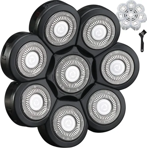 Vista 14 de Cabezas de Reemplazo para Afeitadora Eléctrica de 5 Cuchillas Universal para Navaja (5D Negro)